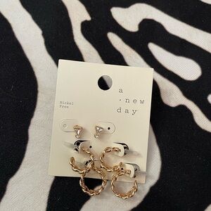 A New Day Gold Earrings Set